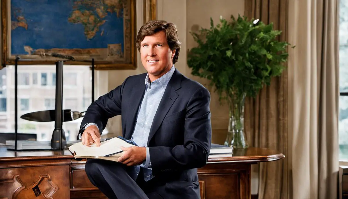 Tucker Carlson's early life and upbringing, including his family background and college years.